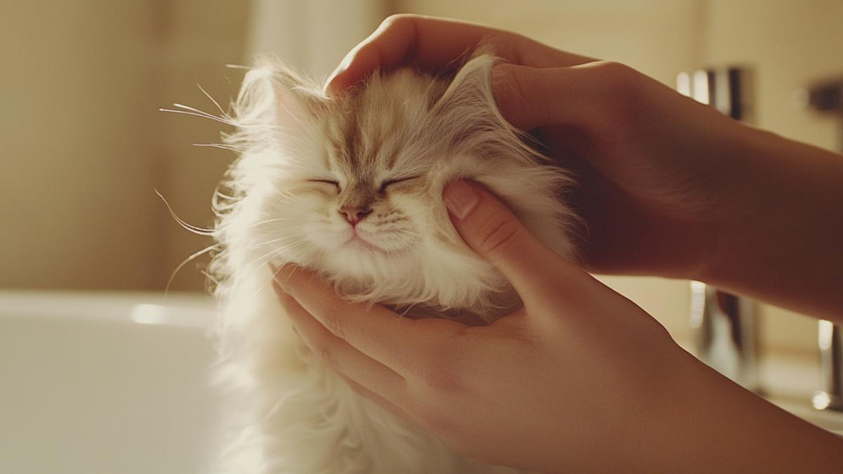 Кошку чешут