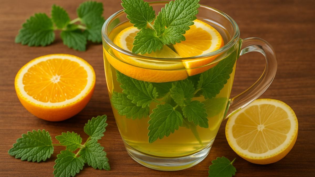 Чай с мелиссой и цитрусами