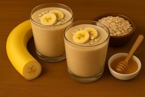 Кулинары поделились пошаговым рецептом смузи с бананом, овсянкой и молоком