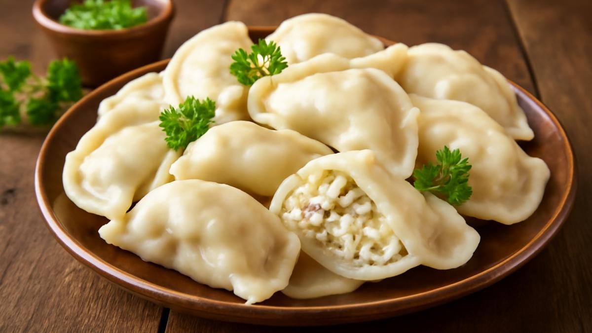 Эвенкийские пельмени с начинкой из рыбы и картофеля