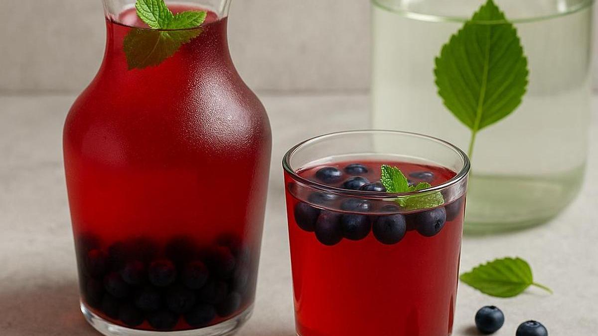 Компот из голубики на берёзовом соке