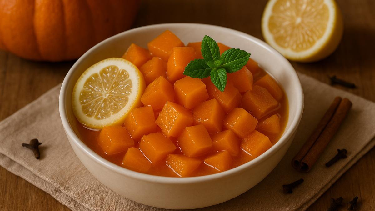 Тыква в сиропе с лимоном