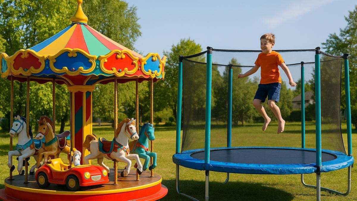 Карусель и батут