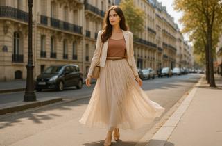 Стилисты: крой по косой делает шёлковую юбку-макси универсальной