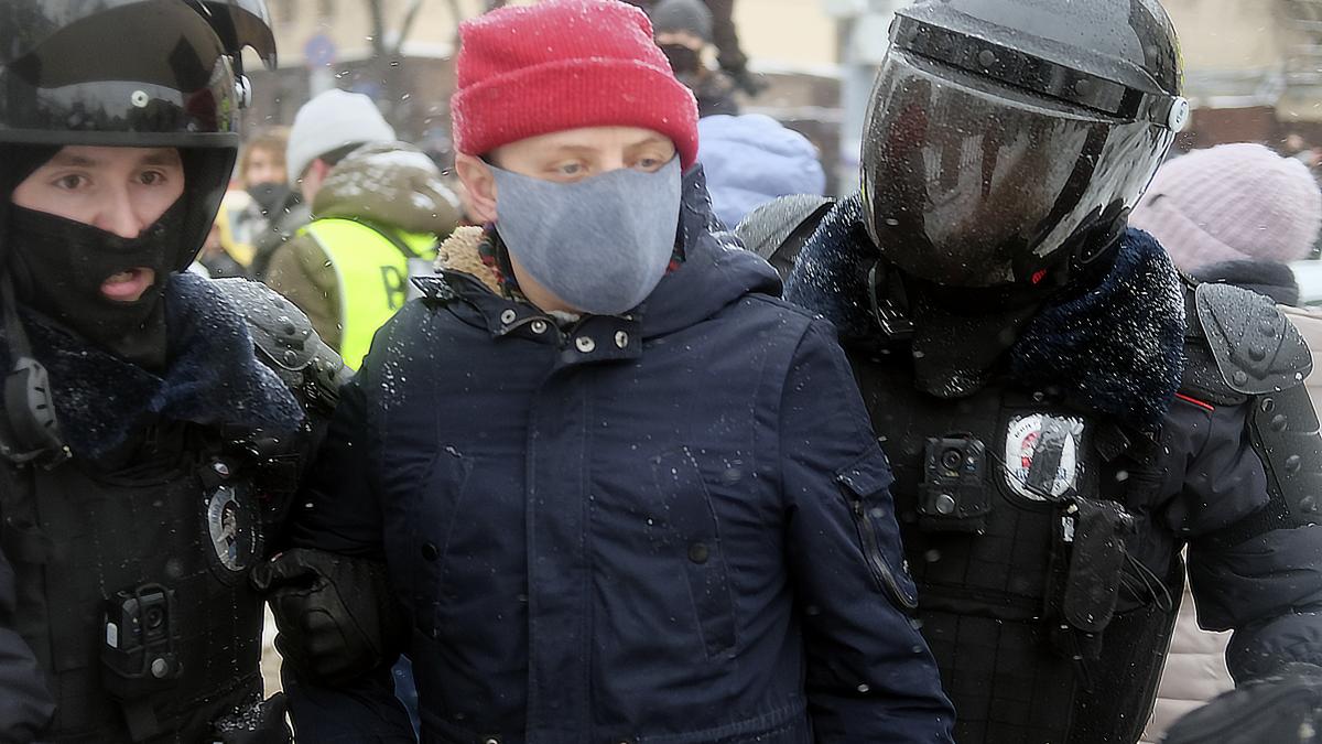 Police arrested protester Police arrested protester