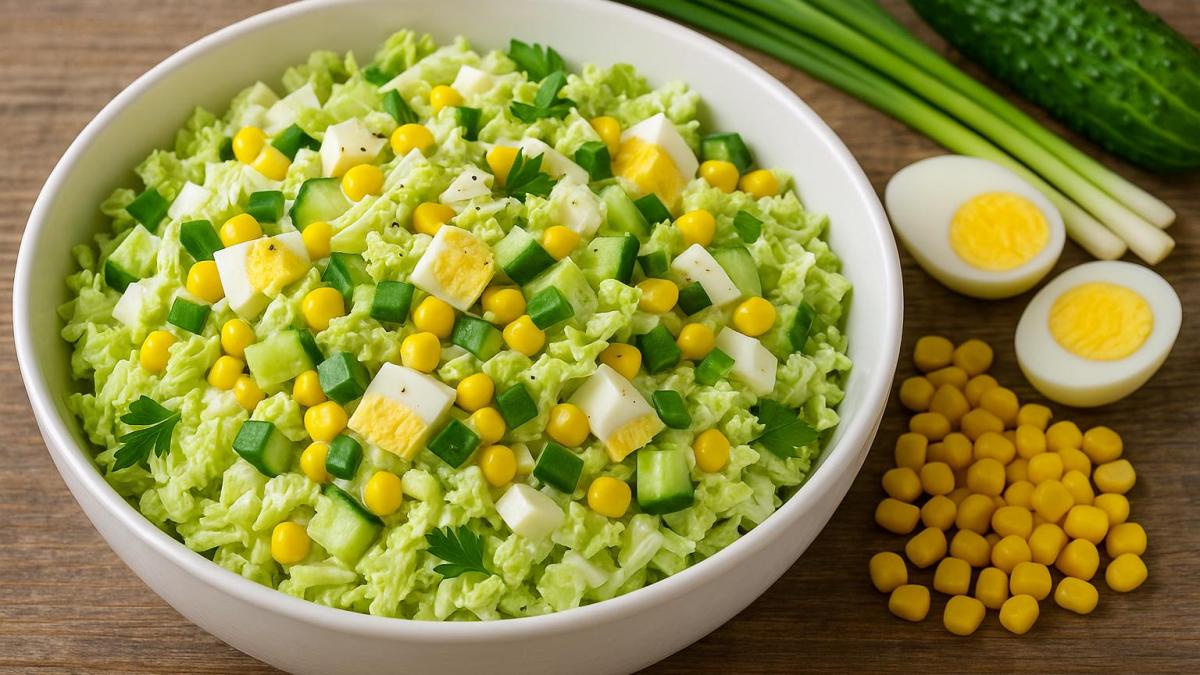 Салат из пекинской капусты и кукурузы Салат из пекинской капусты и кукурузы