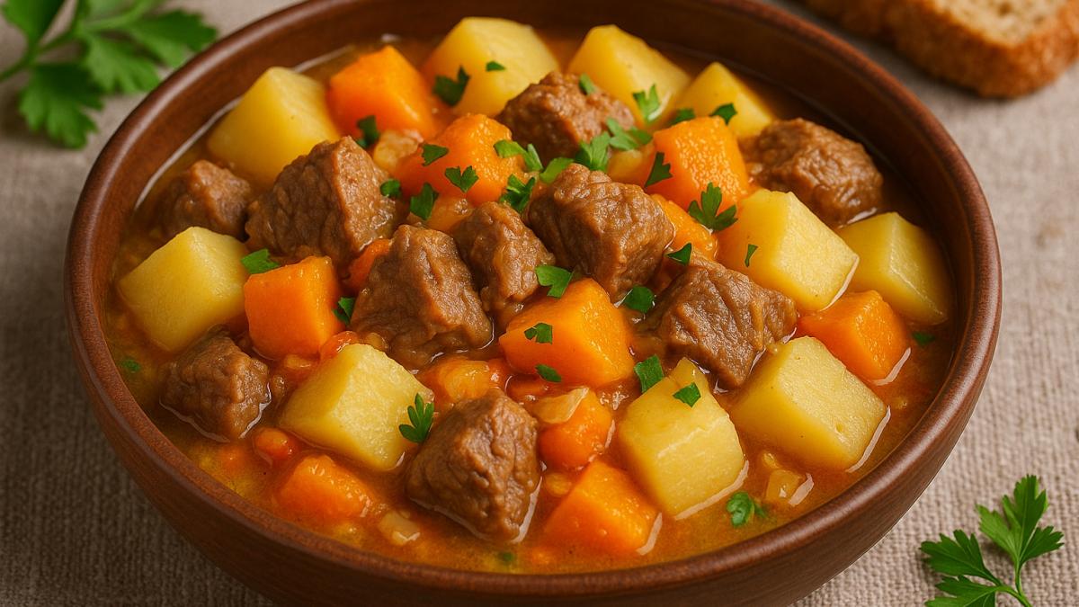 Тушёная говядина с тыквой и картофелем Тушёная говядина с тыквой и картофелем