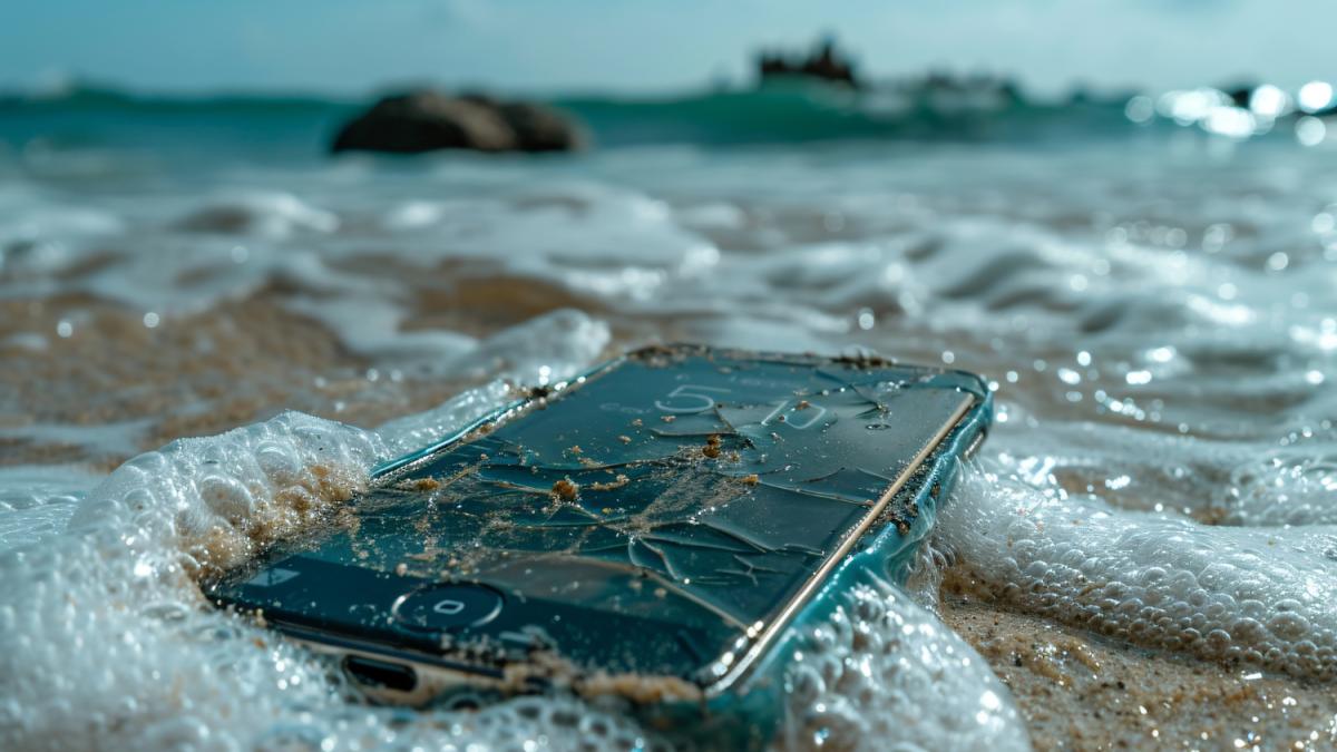 Смартфон в воде