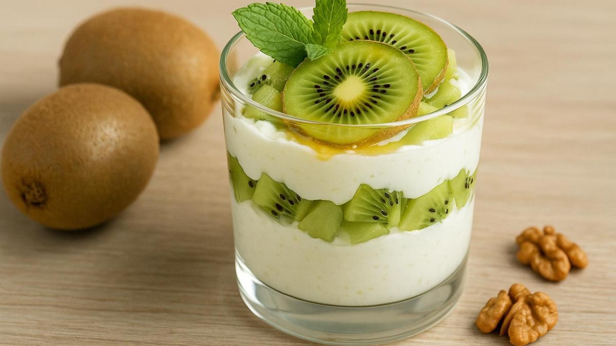 Десерт из творога и киви Десерт из творога и киви