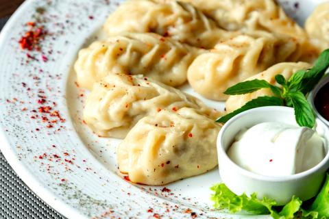 Тыква придала мантам мягкую сладость и дополнительную сочность — Едим Дома