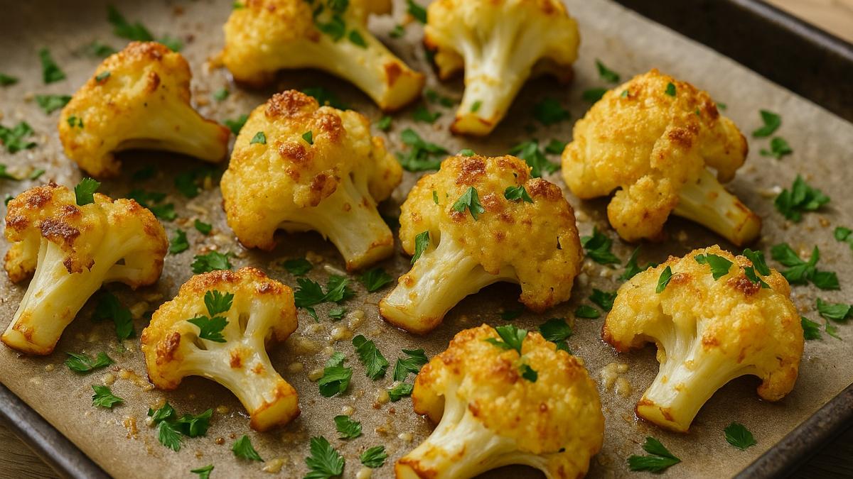 Запечённая цветная капуста с пармезаном