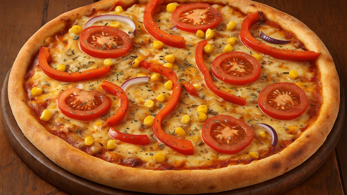 Пицца с кукурузой и перцем Пицца с кукурузой и перцем