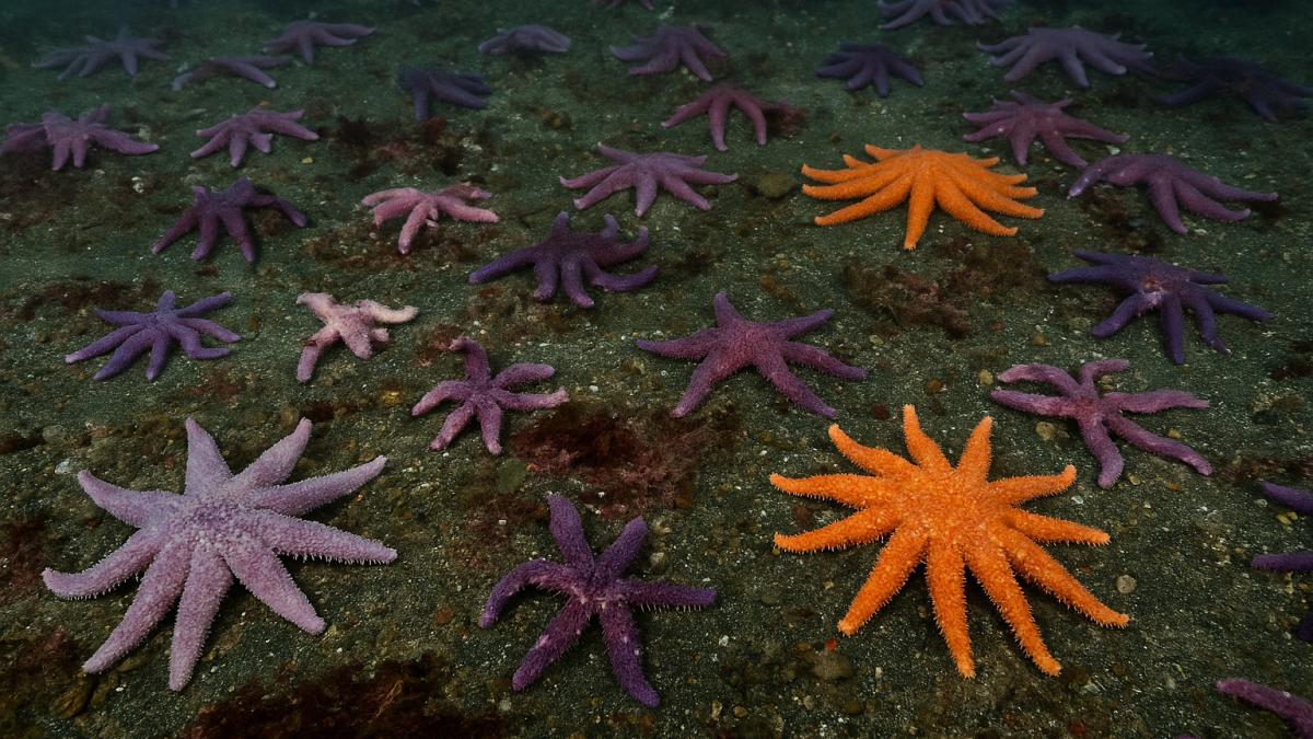 Морские звезды под водой Морские звезды под водой
