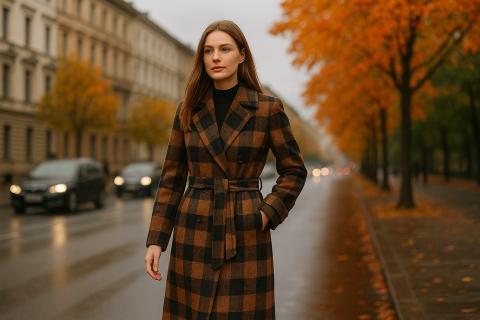 Vogue Scandinavia: объёмные плечи и клетка стали ключевыми акцентами пальто осени 2025