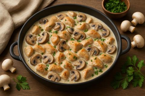 Шеф-повара: сочетание курицы, сливок и грибов создаёт ресторанный вкус из простых ингредиентов