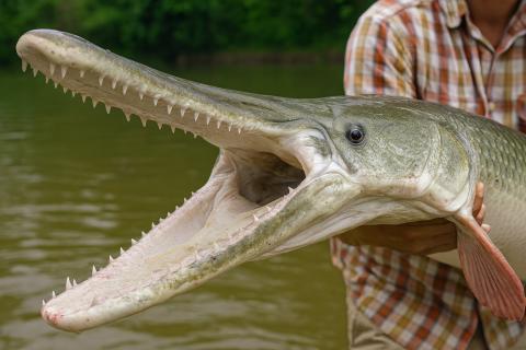 Мэр Маненков поцеловал крупную щуку из лунки во время выезда