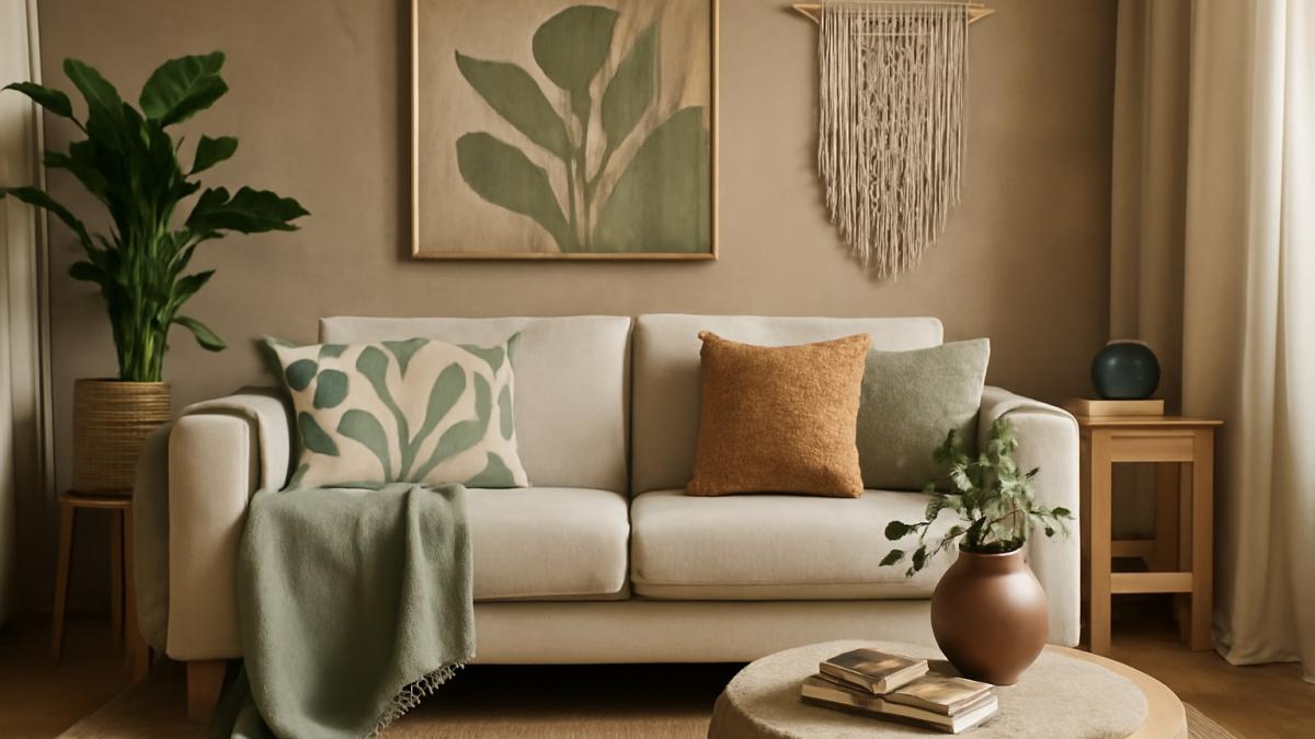 Современный интерьер с экологичными тканями