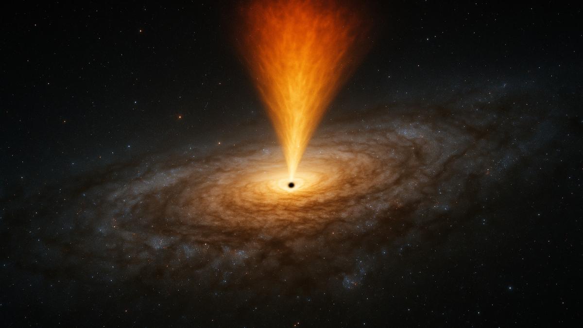 сверхмассивная чёрная дыра в центре галактики