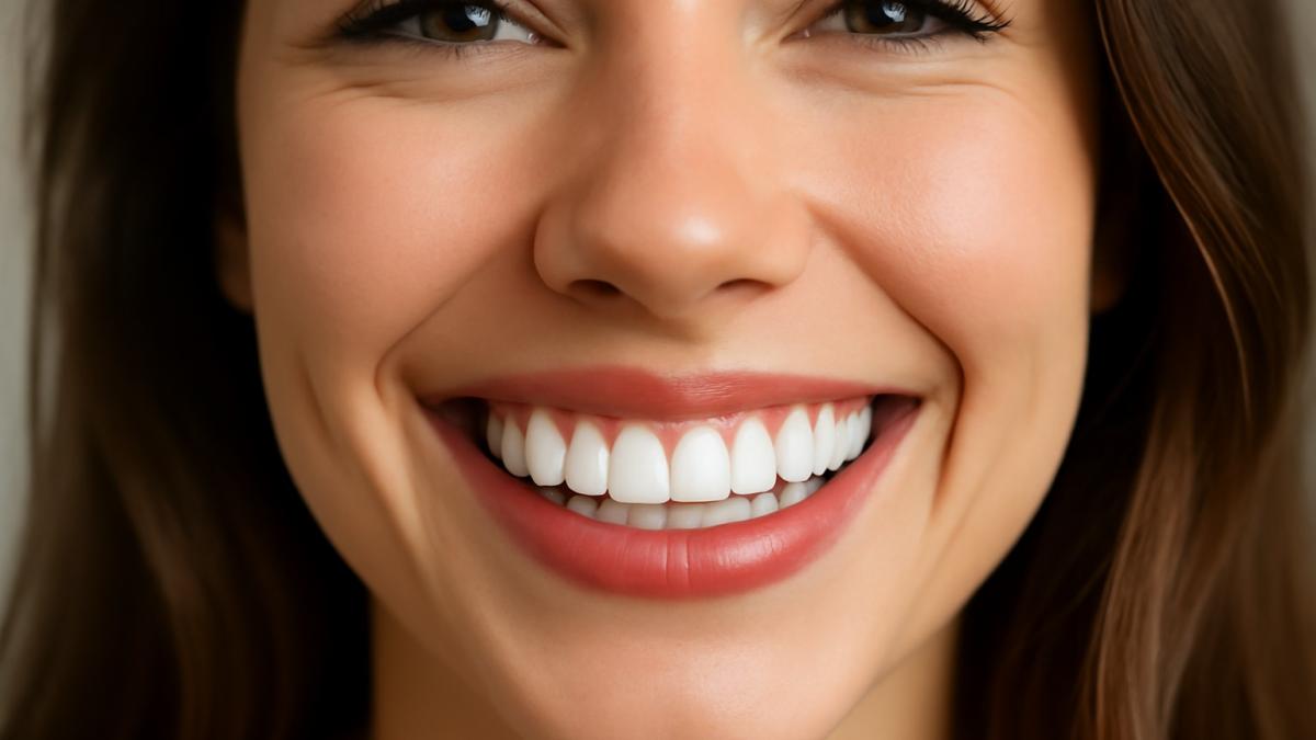 Молодая девушка с красивой улыбкой