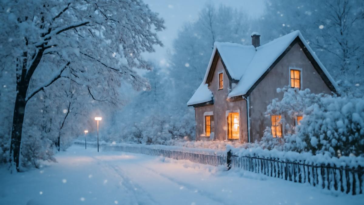 Зимняя сказка: снежный город