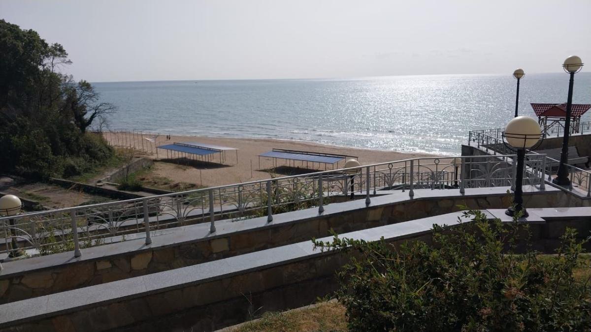 Black sea and beach