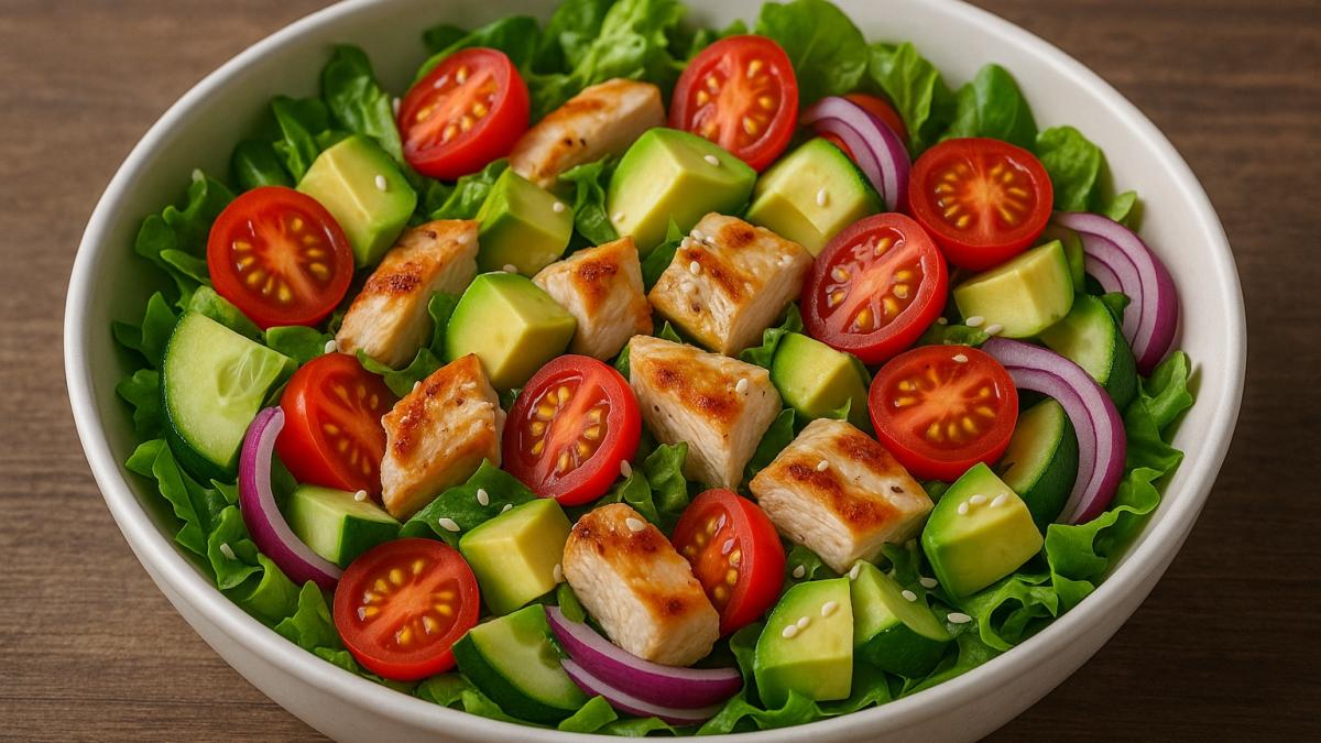 Салат с курицей и авокадо Салат с курицей и авокадо