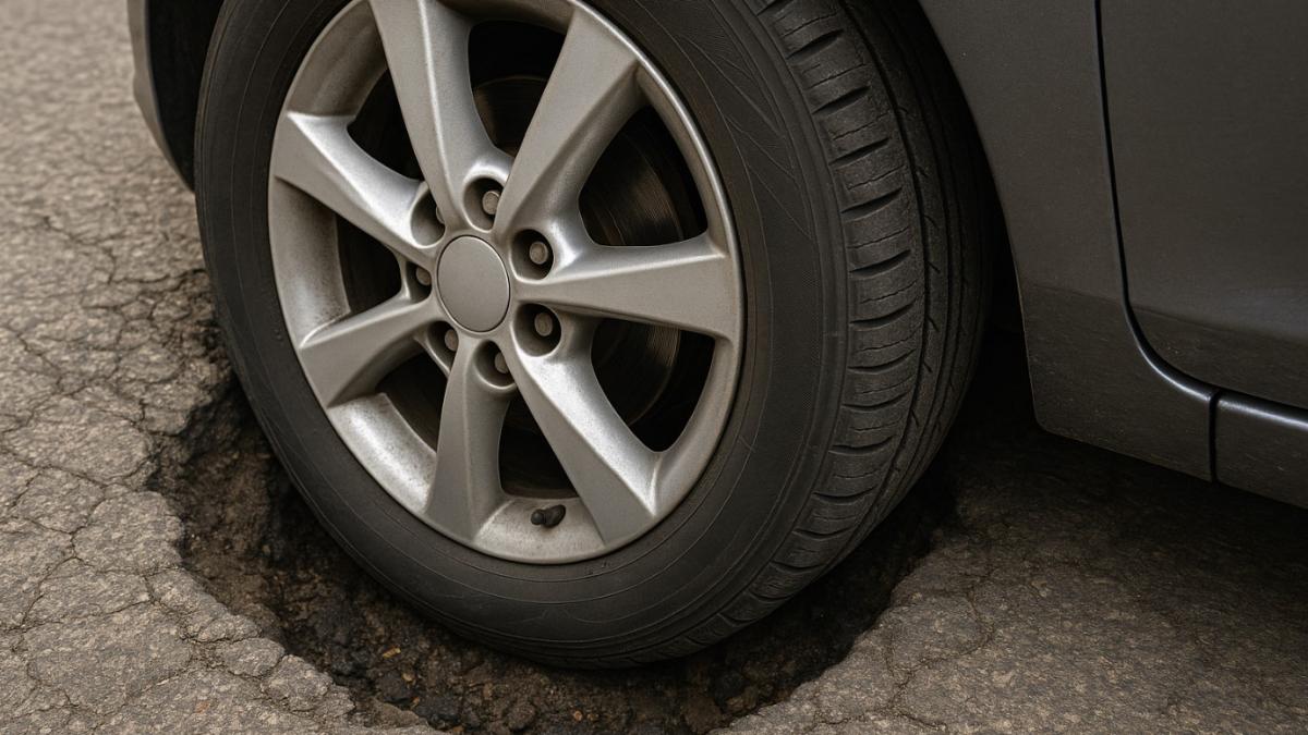 колесо в яме