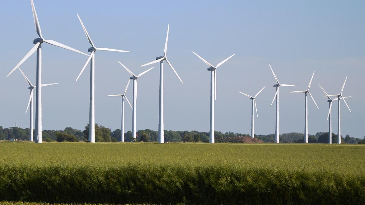 Ветряная электростанция в Вюрстер-Нордсекюсте в Германии