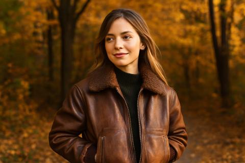 Glamour: в моду осени 2025 вошли плюшевые и кожаные куртки