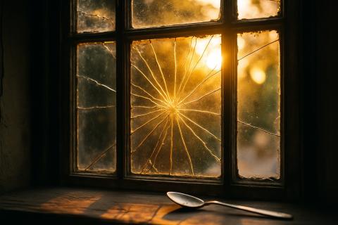 Трещины на старом стекле