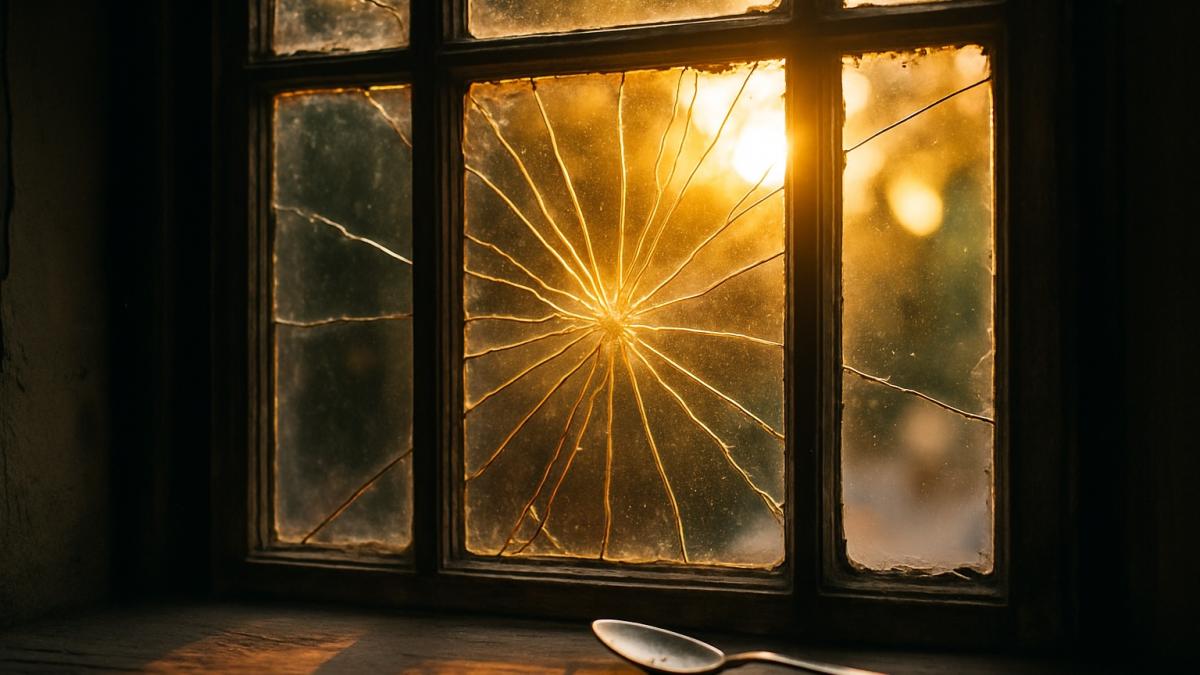 Трещины на старом стекле