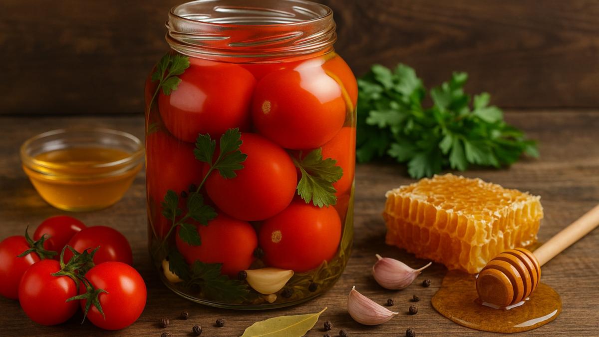 Маринованные помидоры с мёдом Маринованные помидоры с мёдом