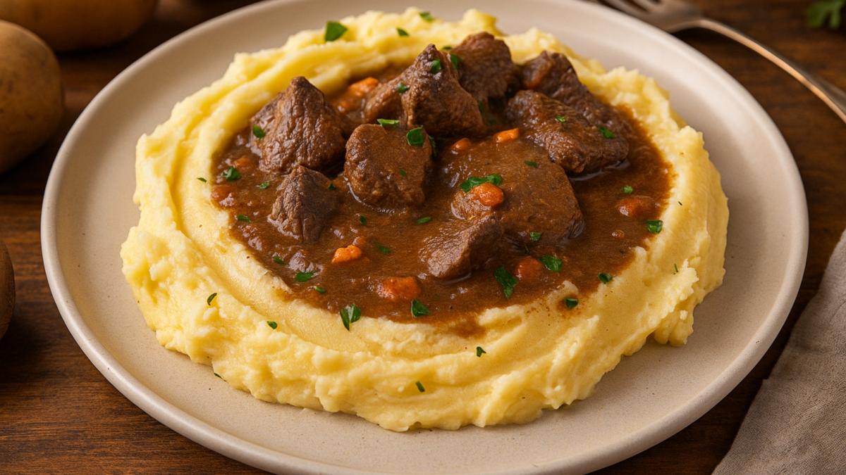 Картофельное пюре с мясом Картофельное пюре с мясом