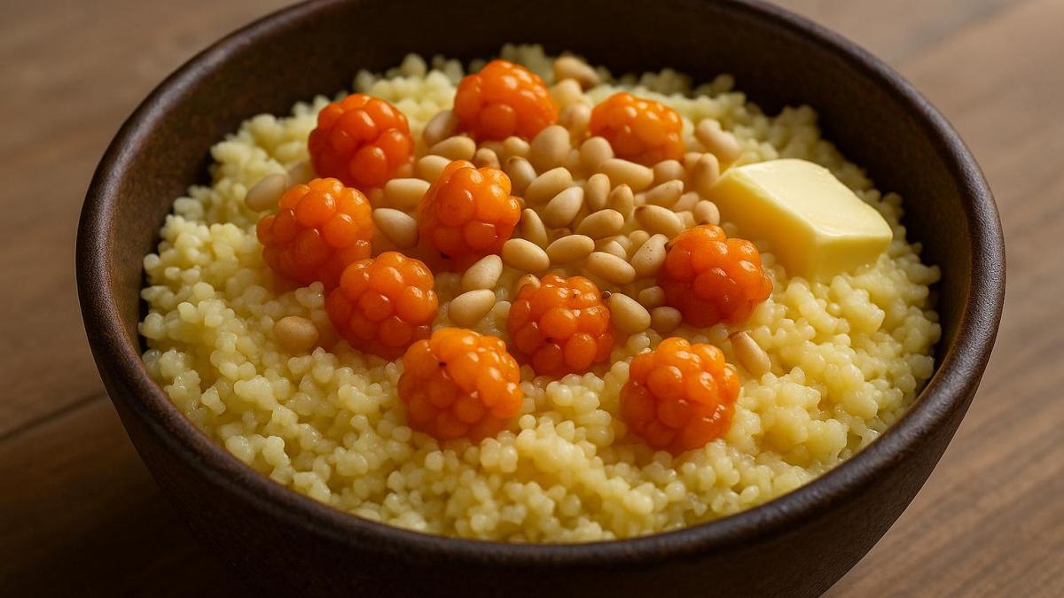 Пшённая каша с морошкой Пшённая каша с морошкой