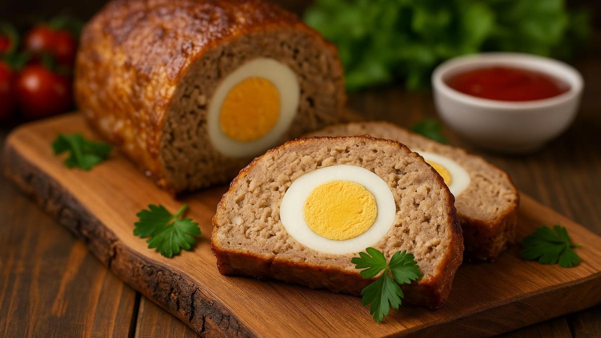 Мясной рулет с яйцом Мясной рулет с яйцом