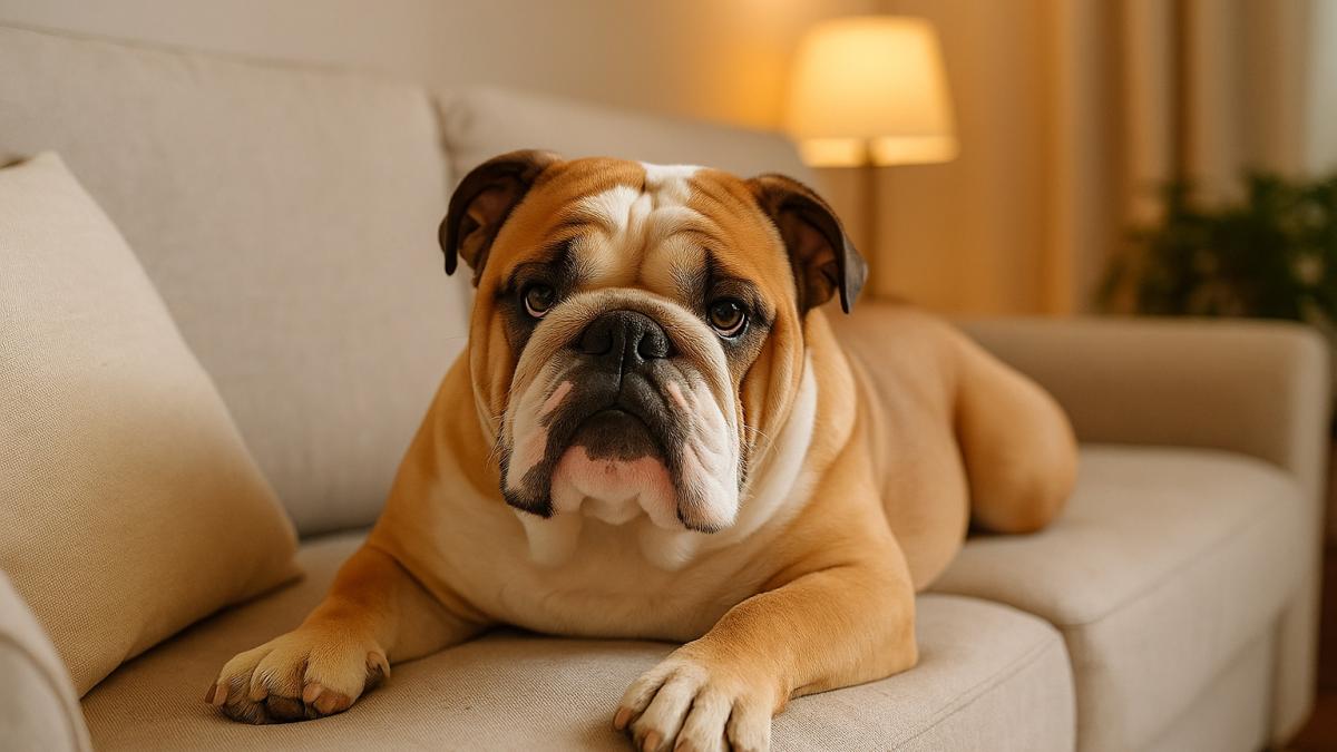 Английский бульдог дома