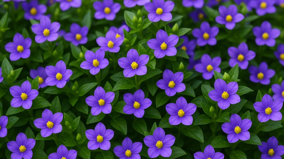 Экзакум в цветении