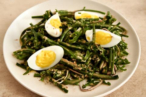 Поварская школа считает салат с папоротником и кунжутом инновационным и вкусным выбором для вегетарианцев