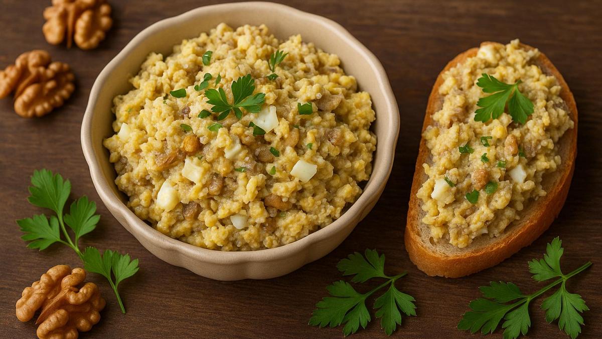 Паштет из яиц и орехов