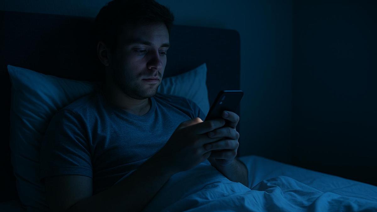 Поздний взгляд в смартфон