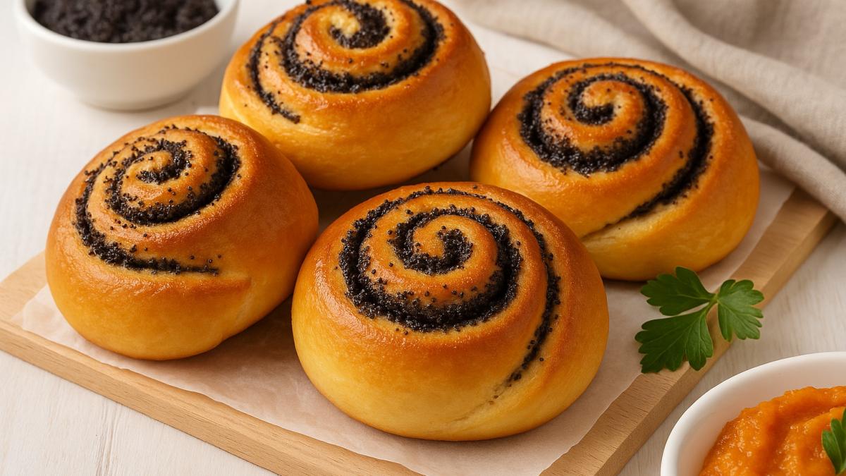 Булочки с маком