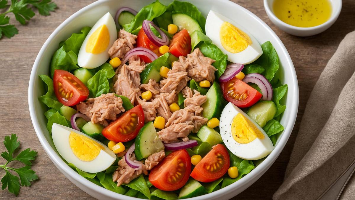 Салат с тунцом и яйцом Салат с тунцом и яйцом
