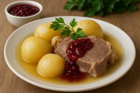 Диетологи: варёная говядина с репой и брусникой подходит для летнего питания