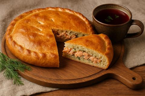 Домашний рыбный пирог с треской и укропом — блюдо северной кухни