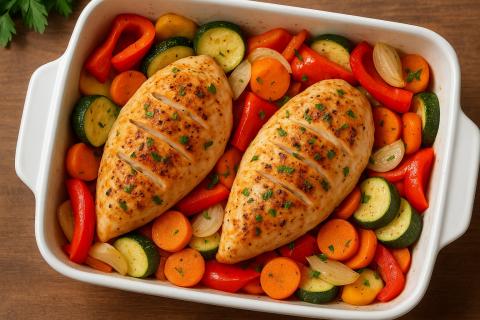 Тренеры по фитнесу рекомендуют куриную грудку с овощами как блюдо для спортивного рациона