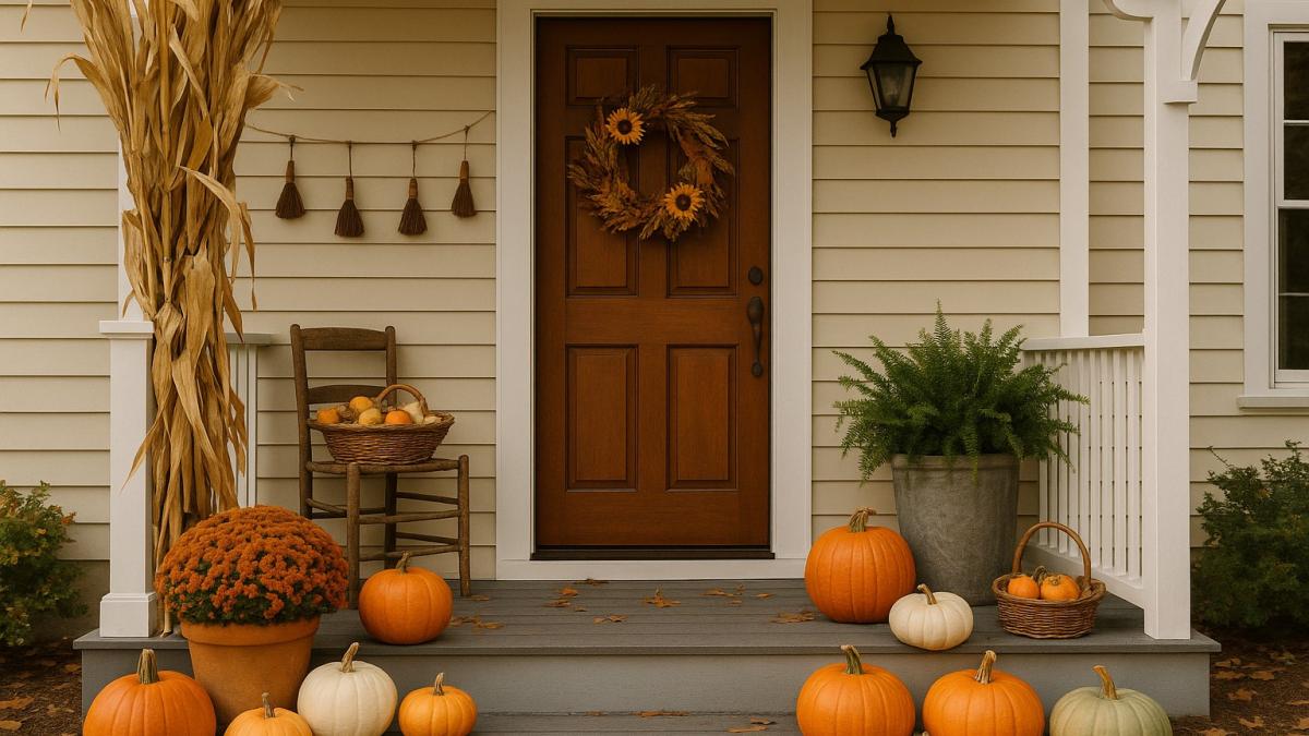 Осенний декор крыльца