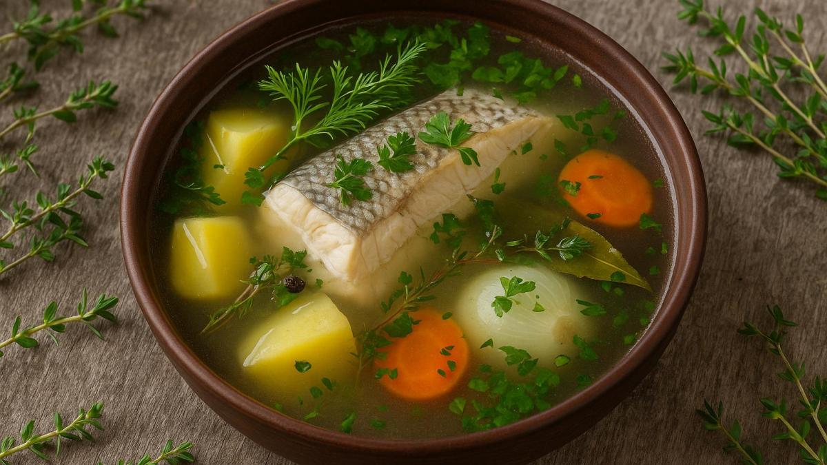 Уха из муксуна с северными травами Уха из муксуна с северными травами