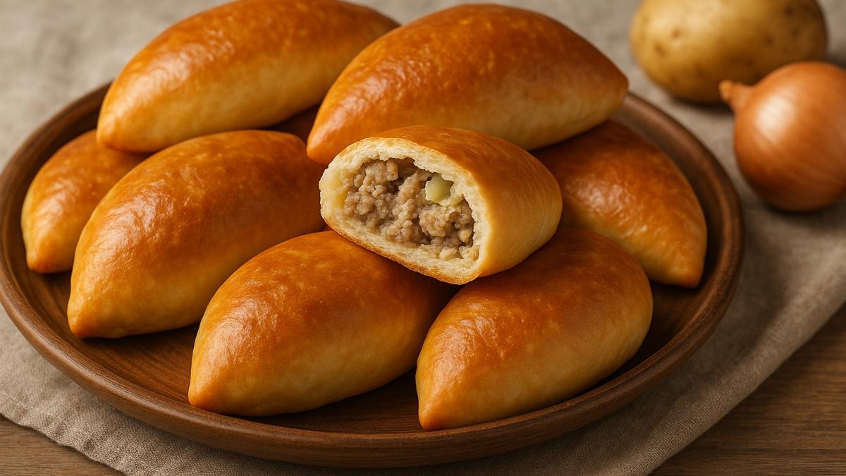 Пирожки с мясом и картофельным пюре