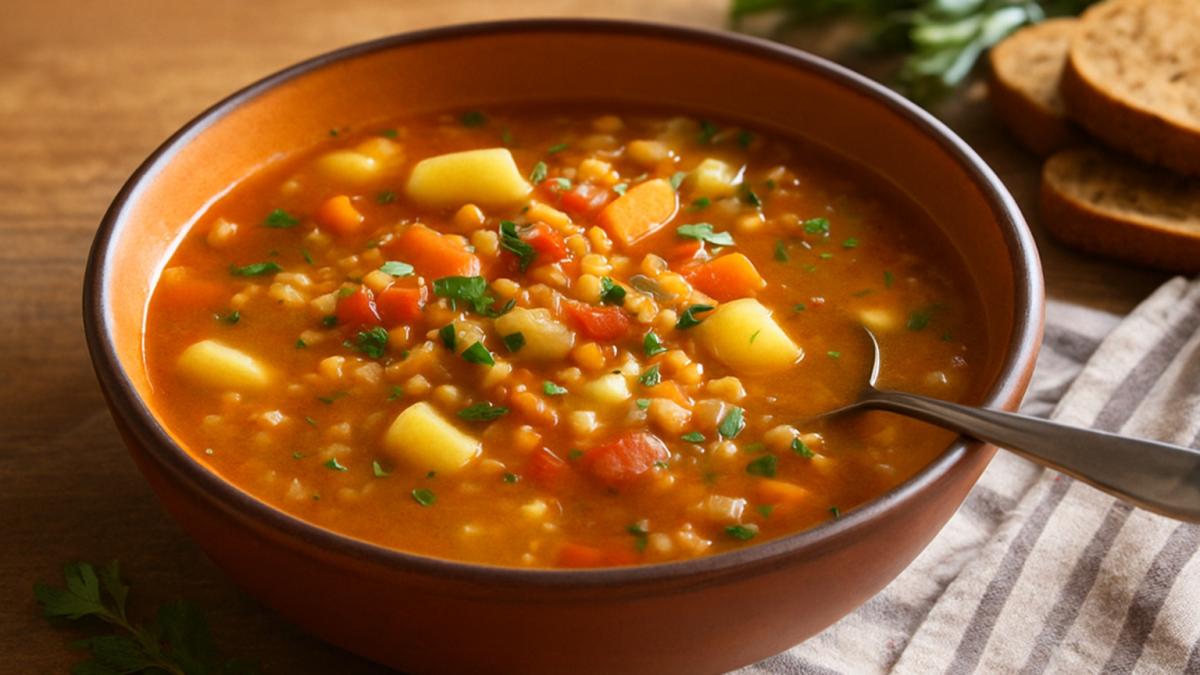 Чечевичный суп с овощами Чечевичный суп с овощами
