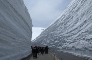 Снежный коридор с 20-метровыми стенами открыт в горах Японии — власти региона